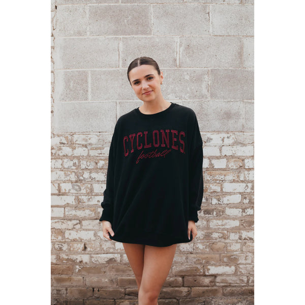 Gameday Social ISU Tebow Embroidery Oversized Fleece Crew