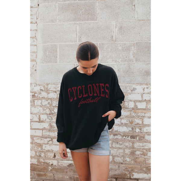 Gameday Social ISU Tebow Embroidery Oversized Fleece Crew