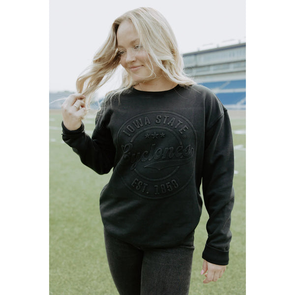 Gameday Social ISU Carson Circle Black Fleece Crew