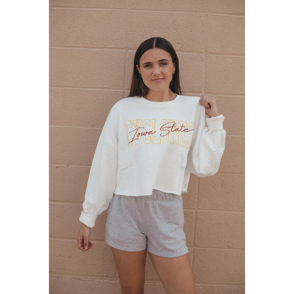 Gameday Social ISU Owens Oversized Cropped Crew