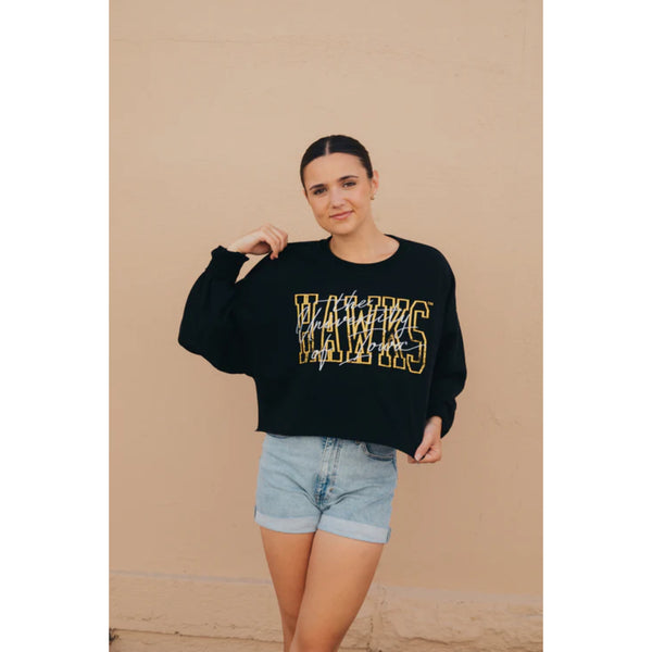 Gameday Social Iowa Owens Oversized Cropped Crew