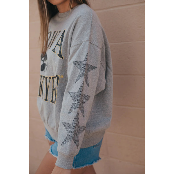 Gameday Social Iowa Wynn Star Sleeve Crew