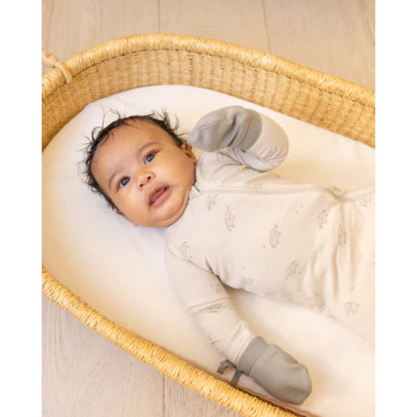 Quincy Mae Bamboo Zip Footie