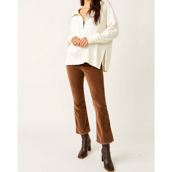 Free People In My Feelings Velvet Crop Slim Flare Pants